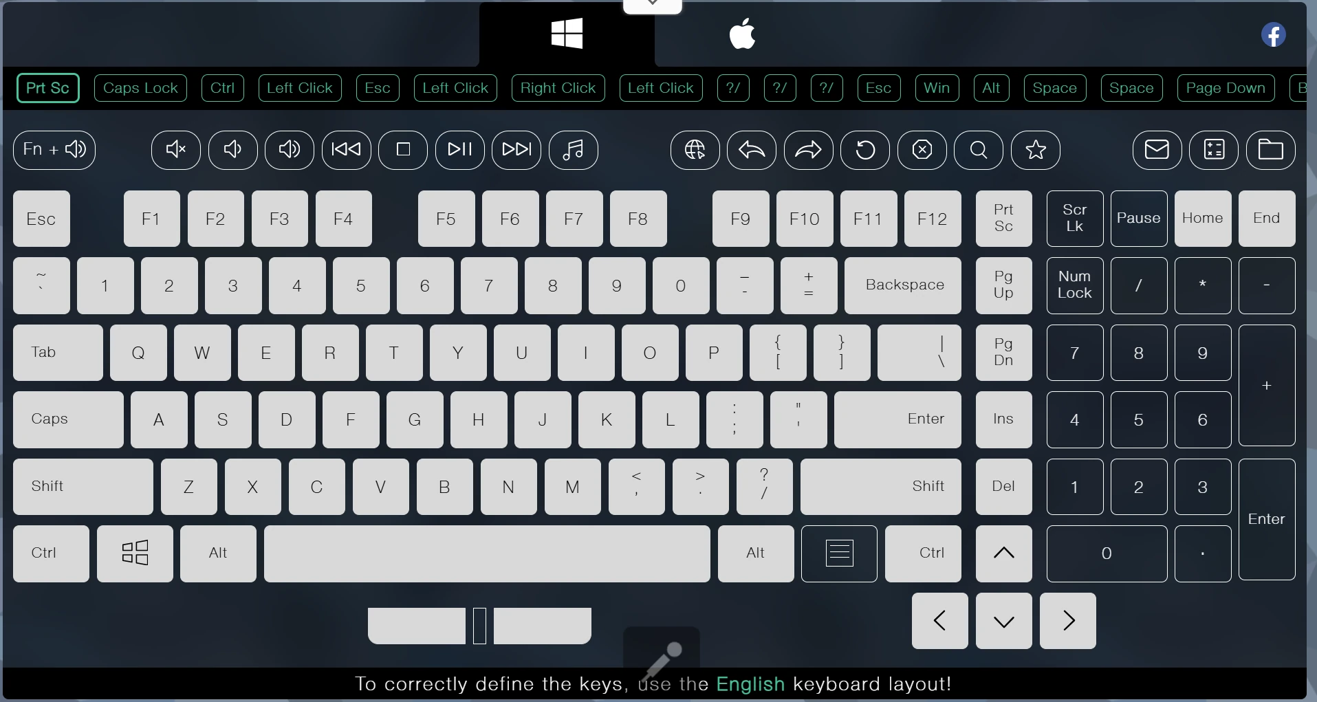 Hasil key tester — semua tombol keyboard berfungsi